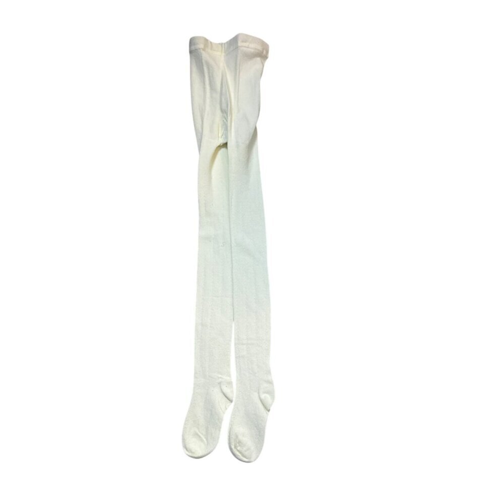 Cream Girl Tights Size 7-10 Cotton/Nylon Blend